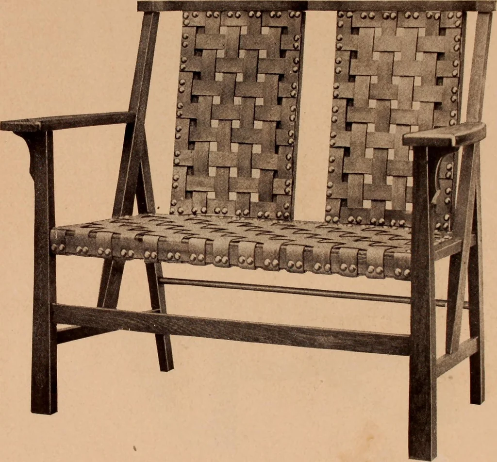 An illustration from Fiber rush, imported malacca and mission furniture., 1904, leaf 28