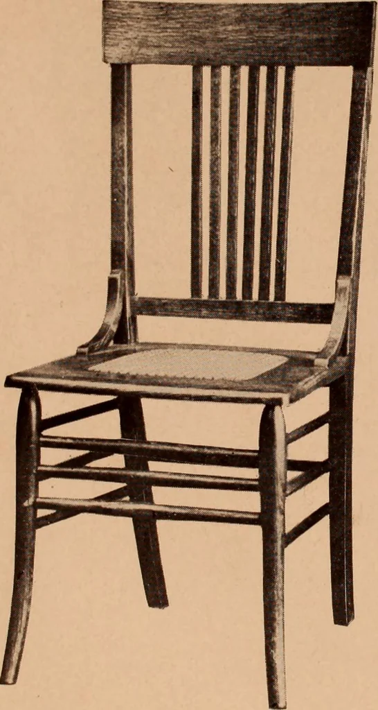 An illustration from Fiber rush, imported malacca and mission furniture., 1904, leaf 5