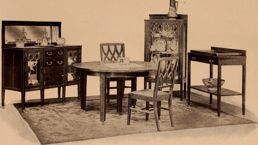 An illustration from Fiber rush, imported malacca and mission furniture., 1904, leaf 60
