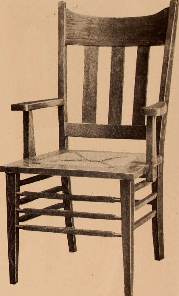 An illustration from Fiber rush, imported malacca and mission furniture., 1904, leaf 7