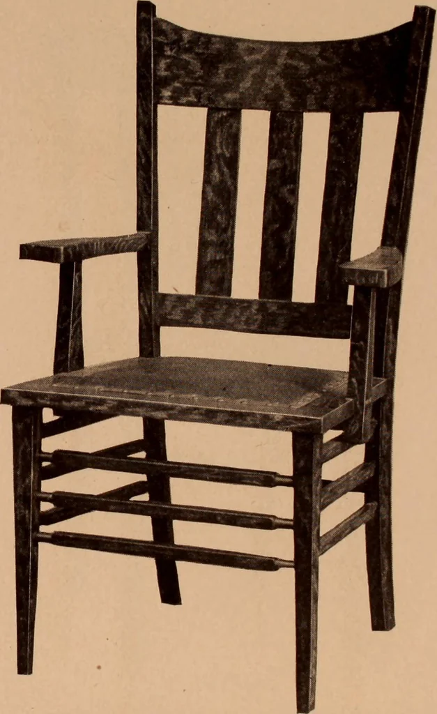 An illustration from Fiber rush, imported malacca and mission furniture., 1904, leaf 8