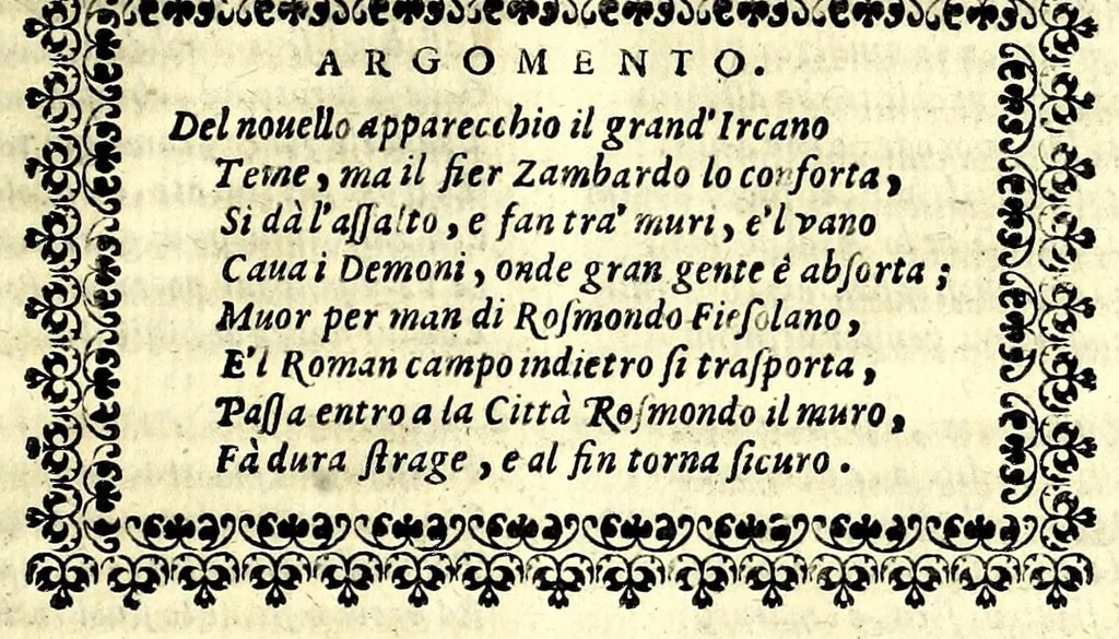 An illustration from Fiesole distrutta, 1621, leaf 129