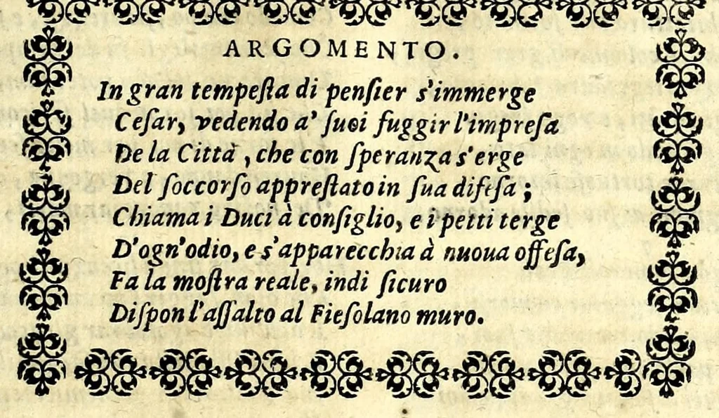 An illustration from Fiesole distrutta, 1621, leaf 23