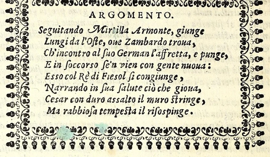 An illustration from Fiesole distrutta, 1621, leaf 56
