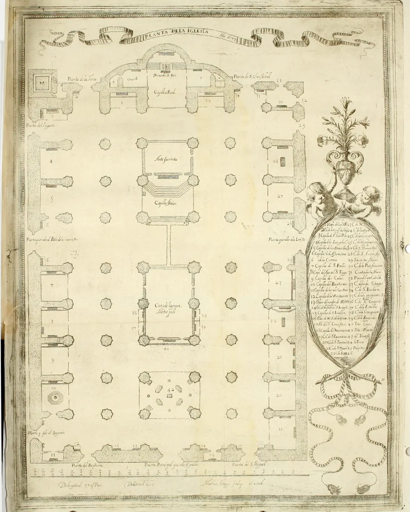 An illustration from Fiestas de la S. Iglesia Metropolitana, y Patriarcal de Sevilla : al nuevo culto del señor rey S. Fernando el Tercero de Castilla y de Leon : concedido a todas las iglesias de España, por la santidad de nuestro beatissimo padre Clemente X ..., 1672, leaf 41