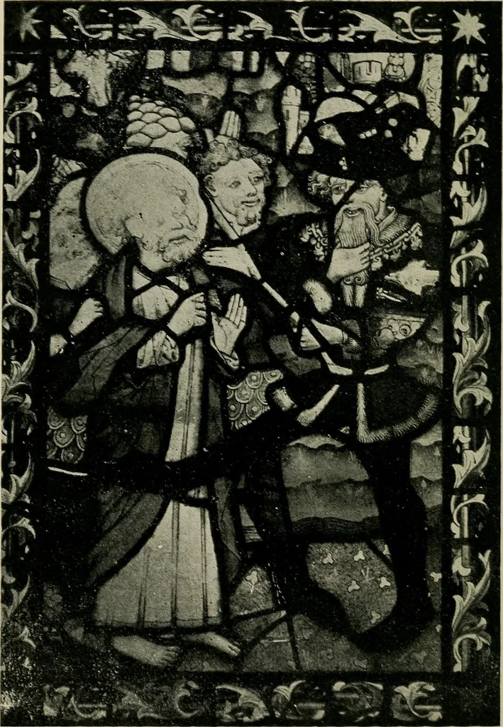 An illustration from Fifteenth-century glass in the chancel window of St. Peter Mancroft, Norwich, 1911, leaf 101