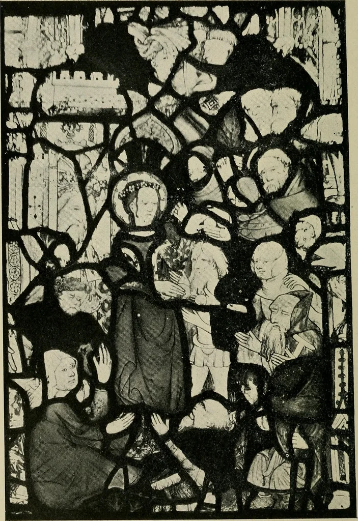 An illustration from Fifteenth-century glass in the chancel window of St. Peter Mancroft, Norwich, 1911, leaf 113