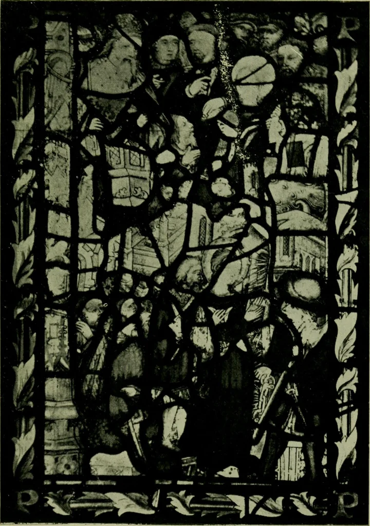 An illustration from Fifteenth-century glass in the chancel window of St. Peter Mancroft, Norwich, 1911, leaf 116