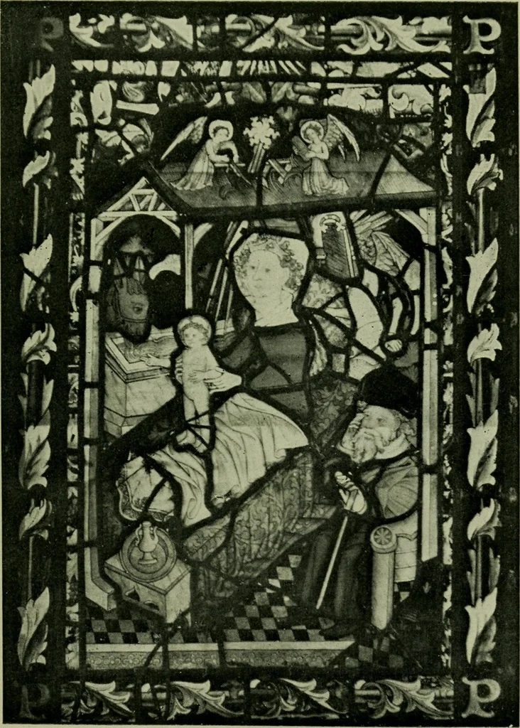 An illustration from Fifteenth-century glass in the chancel window of St. Peter Mancroft, Norwich, 1911, leaf 58