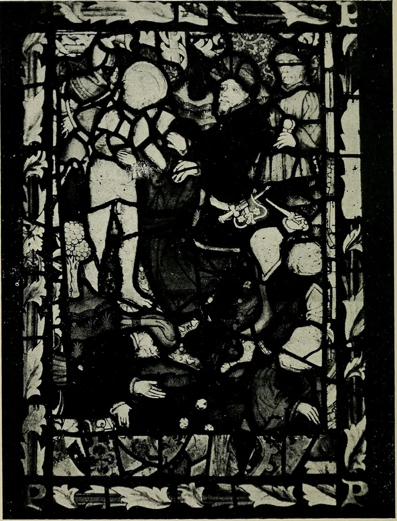 An illustration from Fifteenth-century glass in the chancel window of St. Peter Mancroft, Norwich, 1911, leaf 71