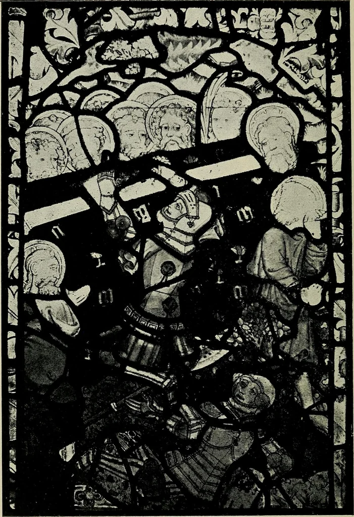 An illustration from Fifteenth-century glass in the chancel window of St. Peter Mancroft, Norwich, 1911, leaf 83