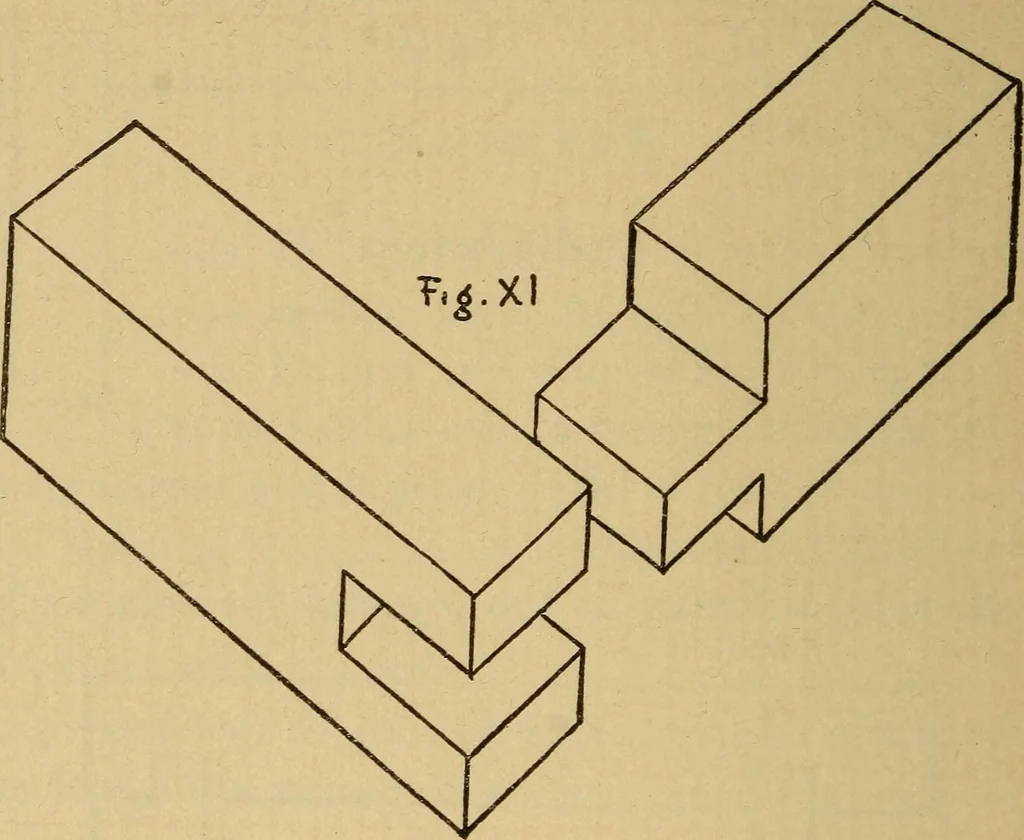 An illustration from Fifty lessons in wood working, 1892, leaf 31