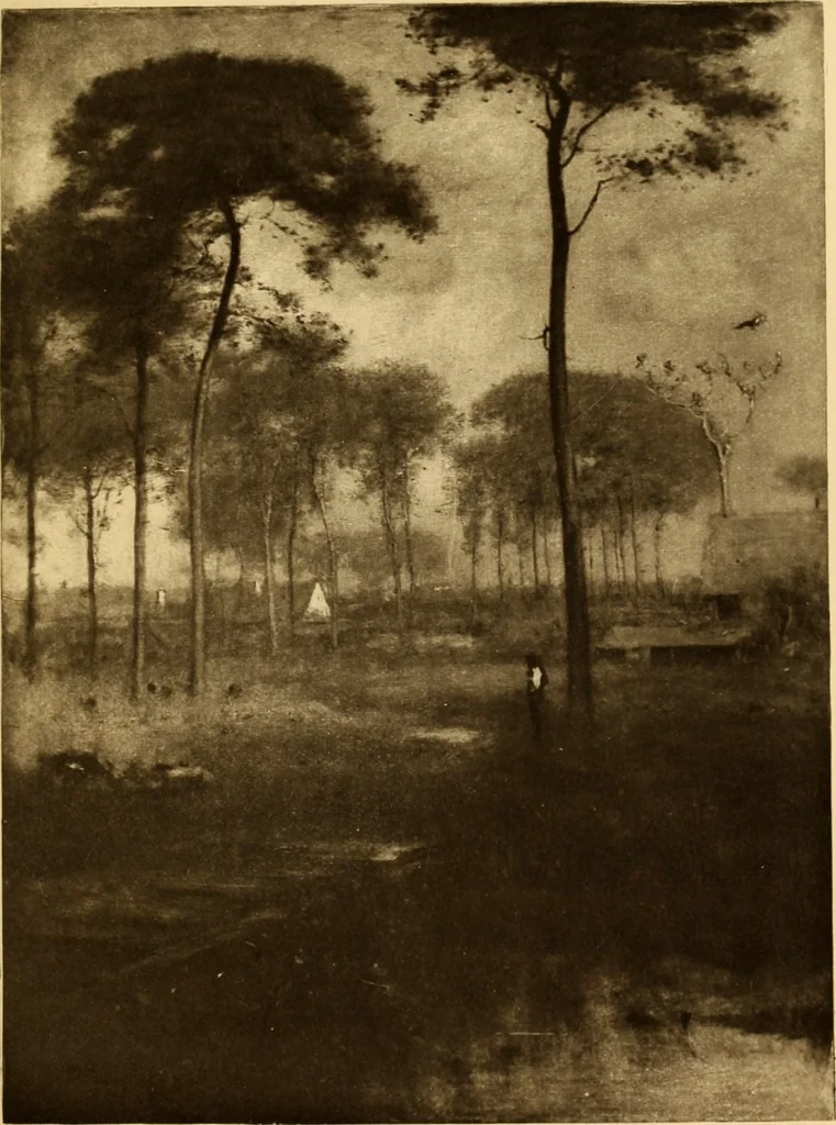 An illustration from Fifty paintings by George Inness, 1913, leaf 105