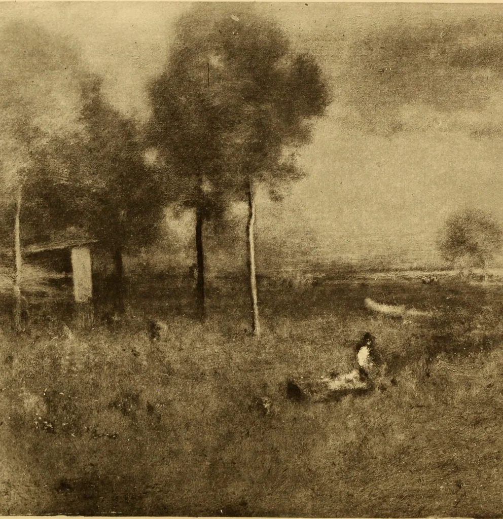 An illustration from Fifty paintings by George Inness, 1913, leaf 121