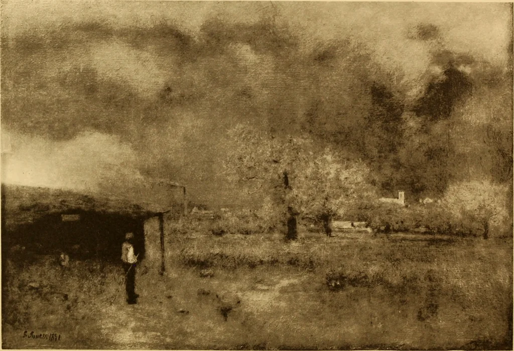 An illustration from Fifty paintings by George Inness, 1913, leaf 123