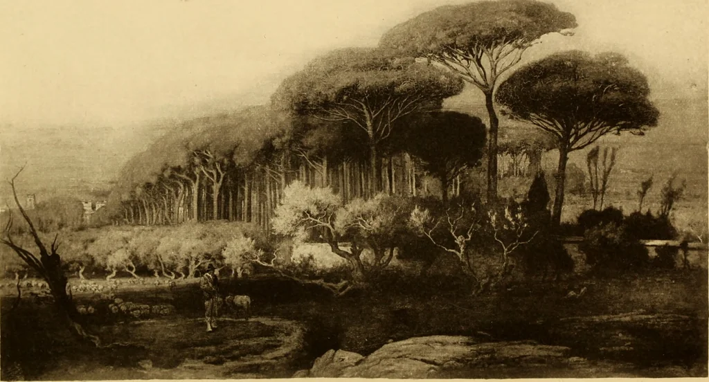 An illustration from Fifty paintings by George Inness, 1913, leaf 34