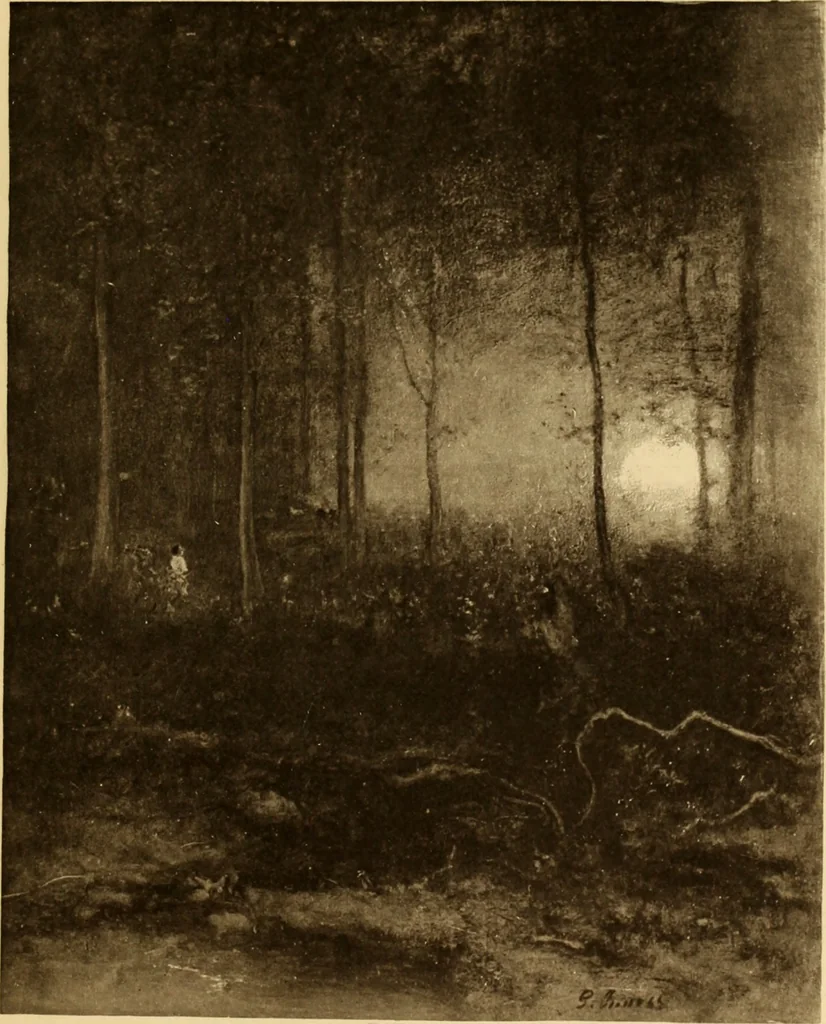 An illustration from Fifty paintings by George Inness, 1913, leaf 56