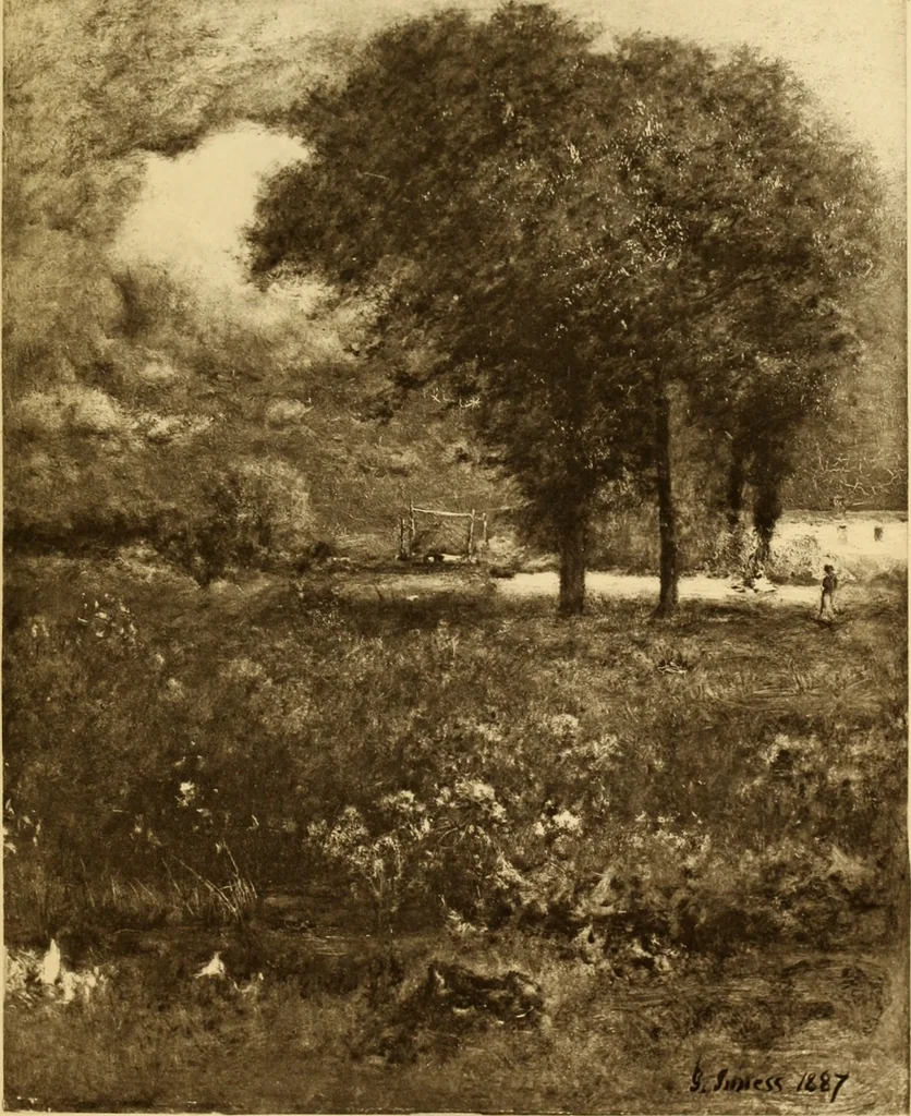 An illustration from Fifty paintings by George Inness, 1913, leaf 72