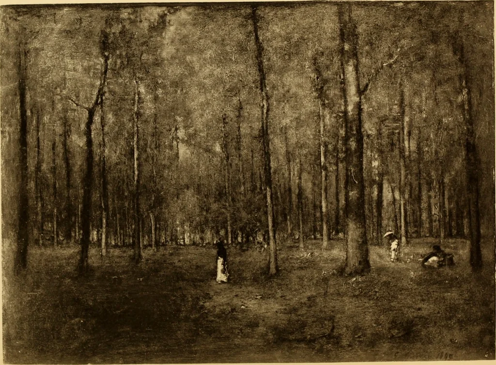 An illustration from Fifty paintings by George Inness, 1913, leaf 75