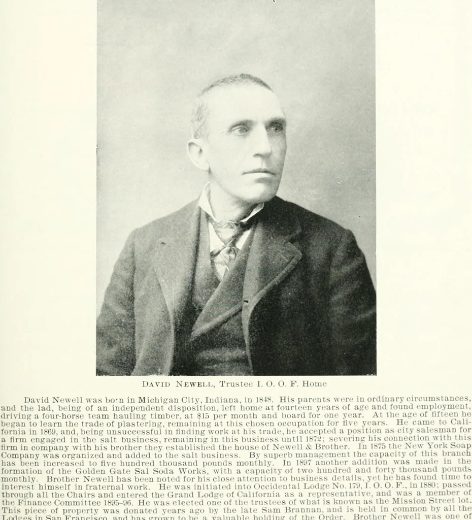 An illustration from Fifty years of Odd Fellowship in California : commemorating the founding of the Order by the instituting of California Lodge No. 1, on September ninth, eighteen hundred and forty-nine, 1899, leaf 105