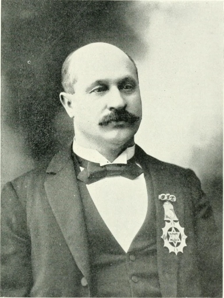 An illustration from Fifty years of Odd Fellowship in California : commemorating the founding of the Order by the instituting of California Lodge No. 1, on September ninth, eighteen hundred and forty-nine, 1899, leaf 135