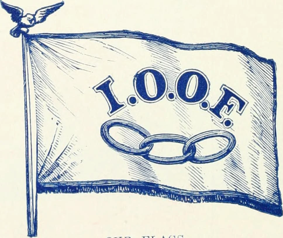 An illustration from Fifty years of Odd Fellowship in California : commemorating the founding of the Order by the instituting of California Lodge No. 1, on September ninth, eighteen hundred and forty-nine, 1899, leaf 142