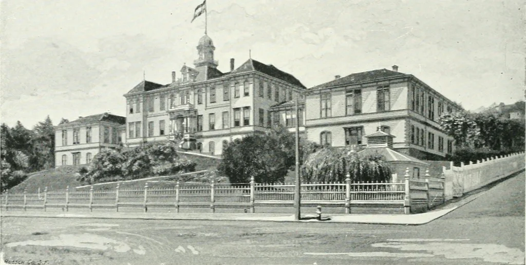 An illustration from Fifty years of Odd Fellowship in California : commemorating the founding of the Order by the instituting of California Lodge No. 1, on September ninth, eighteen hundred and forty-nine, 1899, leaf 152