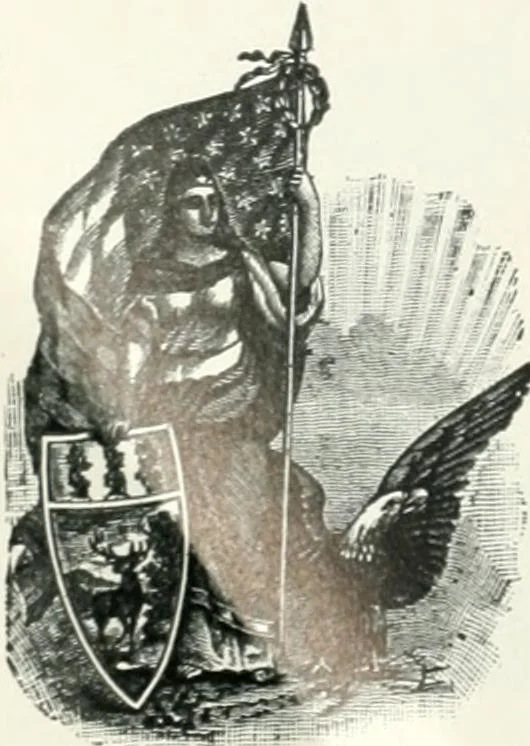An illustration from Fifty years of Odd Fellowship in California : commemorating the founding of the Order by the instituting of California Lodge No. 1, on September ninth, eighteen hundred and forty-nine, 1899, leaf 16