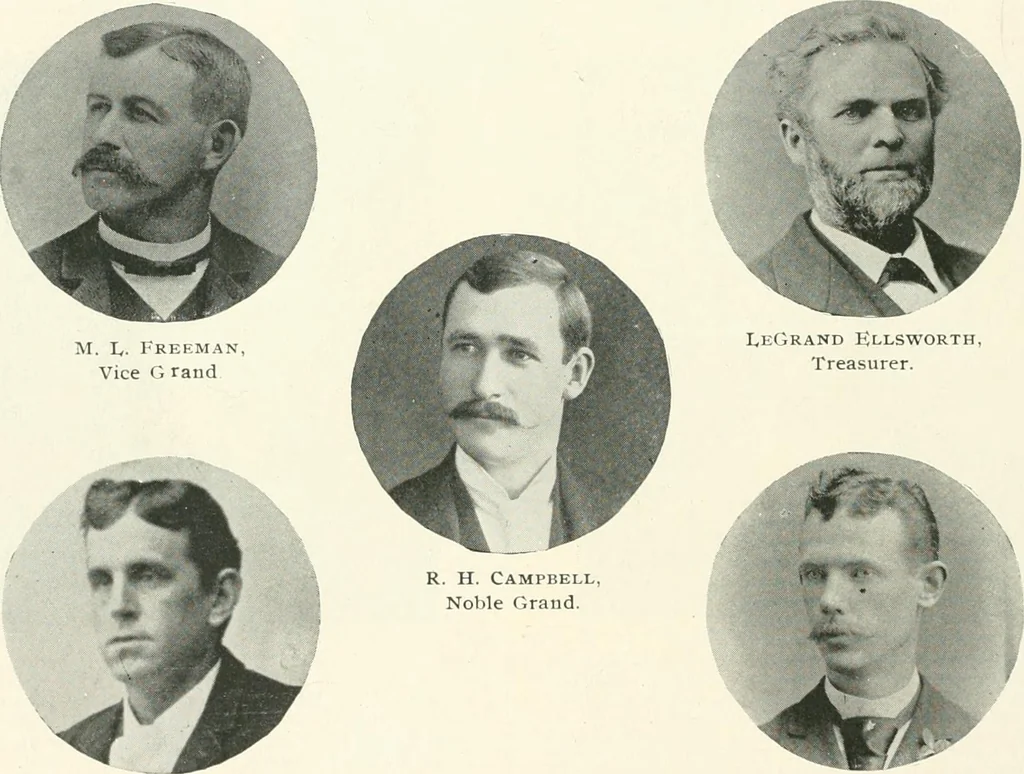 An illustration from Fifty years of Odd Fellowship in California : commemorating the founding of the Order by the instituting of California Lodge No. 1, on September ninth, eighteen hundred and forty-nine, 1899, leaf 268