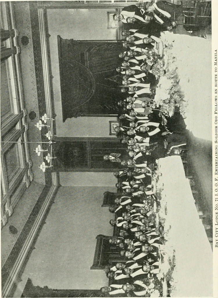 An illustration from Fifty years of Odd Fellowship in California : commemorating the founding of the Order by the instituting of California Lodge No. 1, on September ninth, eighteen hundred and forty-nine, 1899, leaf 274