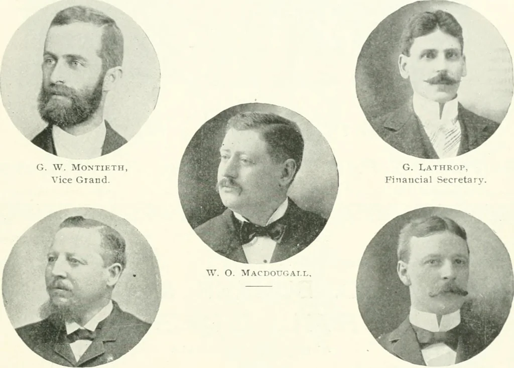 An illustration from Fifty years of Odd Fellowship in California : commemorating the founding of the Order by the instituting of California Lodge No. 1, on September ninth, eighteen hundred and forty-nine, 1899, leaf 315