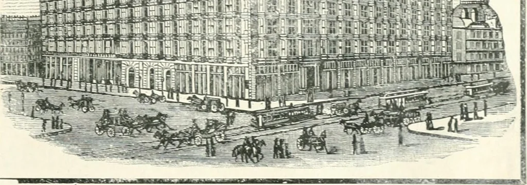 An illustration from Fifty years of Odd Fellowship in California : commemorating the founding of the Order by the instituting of California Lodge No. 1, on September ninth, eighteen hundred and forty-nine, 1899, leaf 7