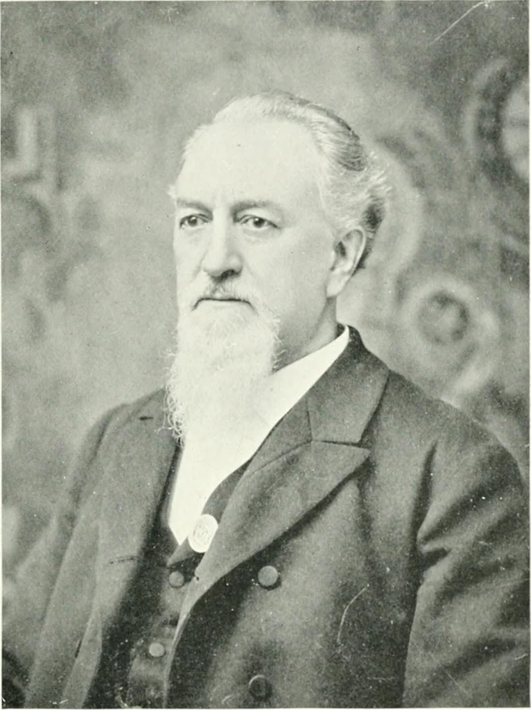 An illustration from Fifty years of Odd Fellowship in California : commemorating the founding of the Order by the instituting of California Lodge No. 1, on September ninth, eighteen hundred and forty-nine, 1899, leaf 97