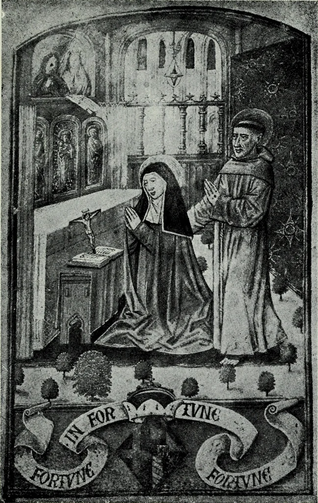 An illustration from Figurines Franciscaines. Vingt et une planches hors texte, couverture de Maurice Denis, 1921, leaf 141