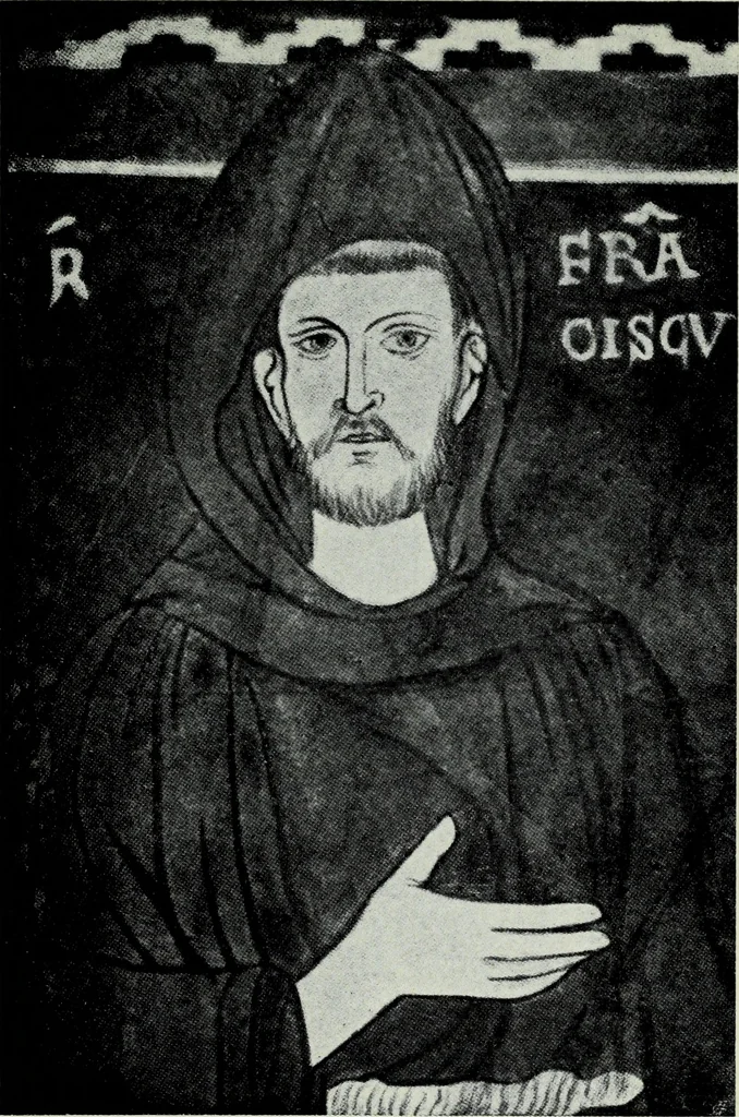 An illustration from Figurines Franciscaines. Vingt et une planches hors texte, couverture de Maurice Denis, 1921, leaf 17