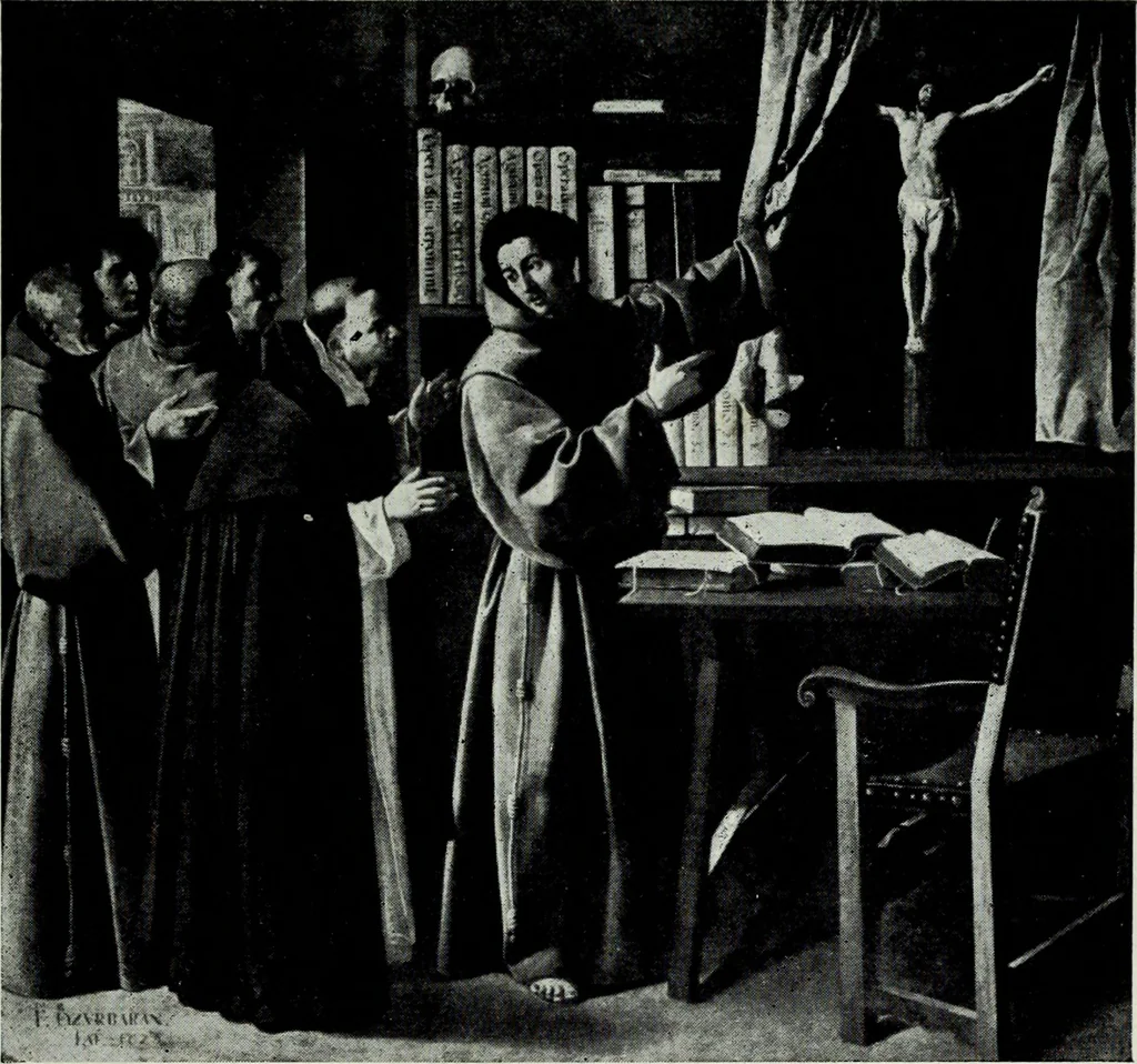 An illustration from Figurines Franciscaines. Vingt et une planches hors texte, couverture de Maurice Denis, 1921, leaf 61