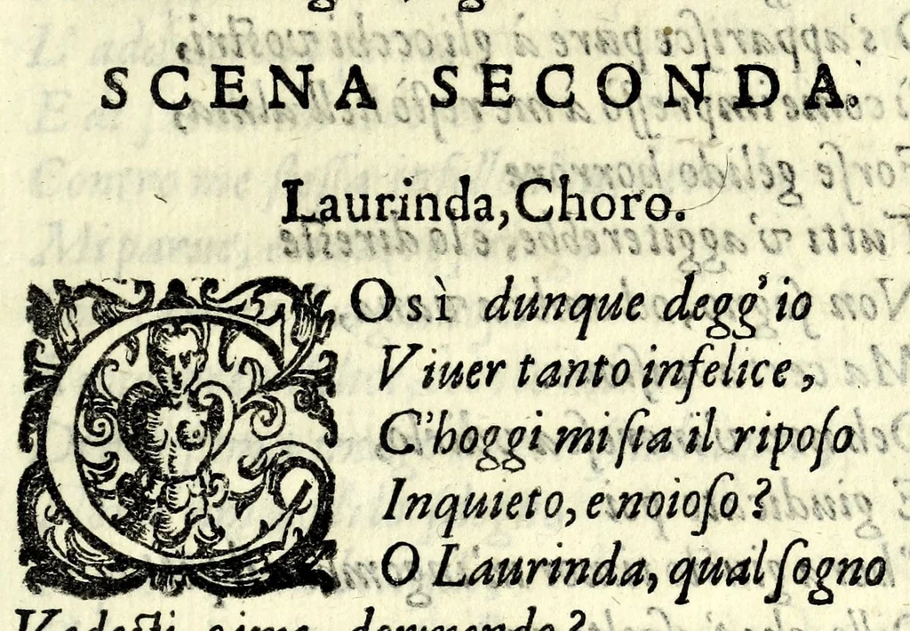 An illustration from Filarmindo : favola pastorale, 1605, leaf 119