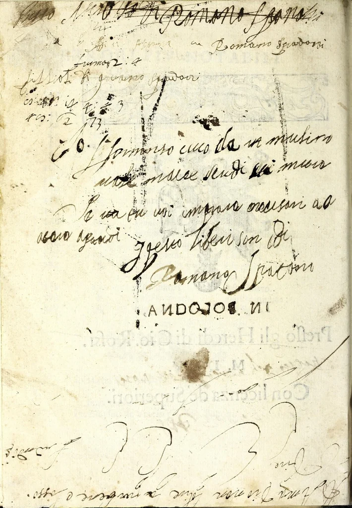 An illustration from Filarmindo : favola pastorale, 1605, leaf 218