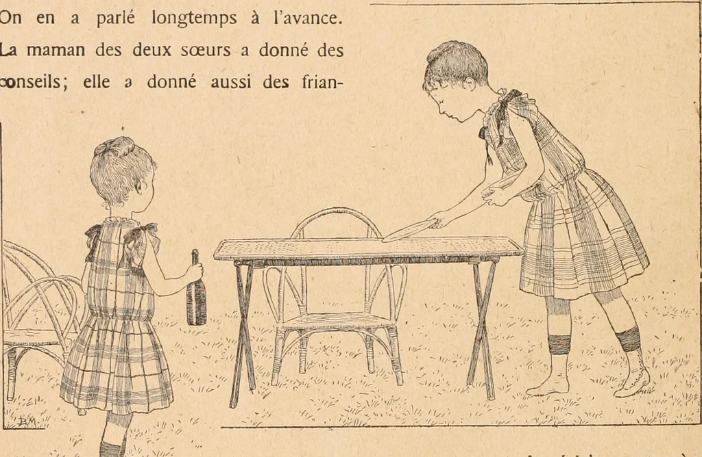 An illustration from Filles et ga, 1900, leaf 46