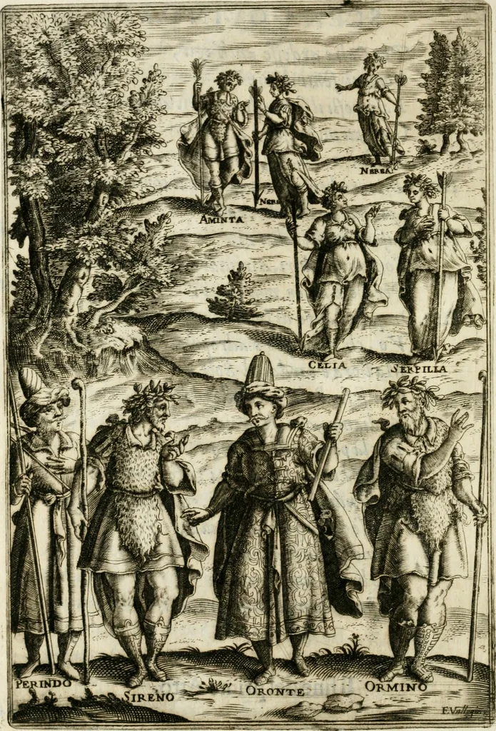An illustration from Filli di Sciro : favola pastorale, 1607, leaf 51