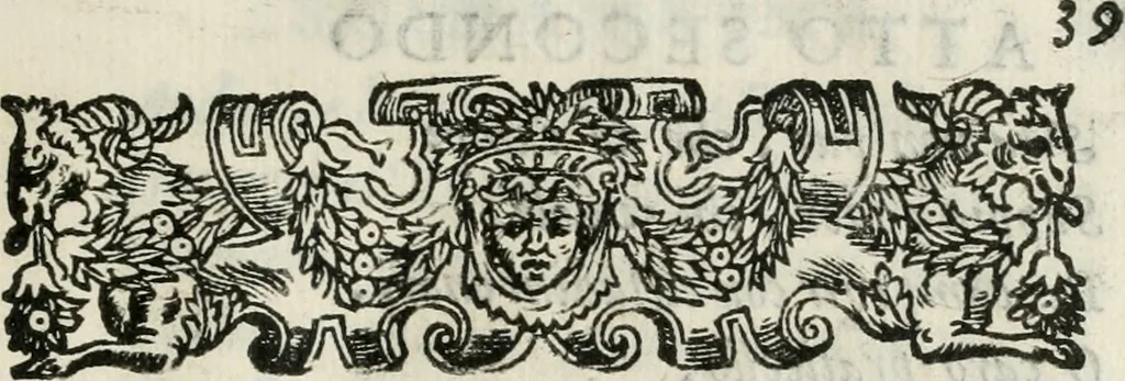 An illustration from Filli di Sciro : favola pastorale, 1607, leaf 52