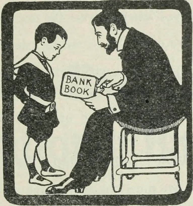 An illustration from Financial advertising, for commercial and savings banks, trust, title insurance, and safe deposit companies, investment houses, 1908, leaf 105