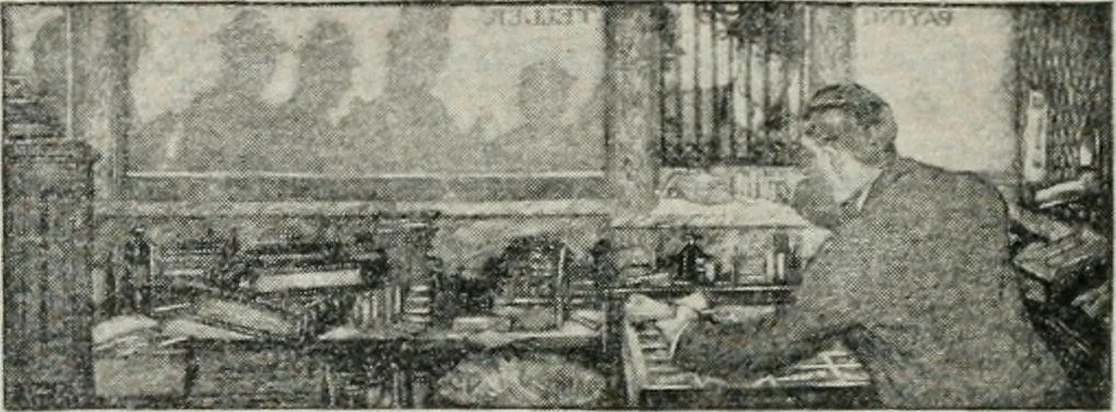 An illustration from Financial advertising, for commercial and savings banks, trust, title insurance, and safe deposit companies, investment houses, 1908, leaf 258