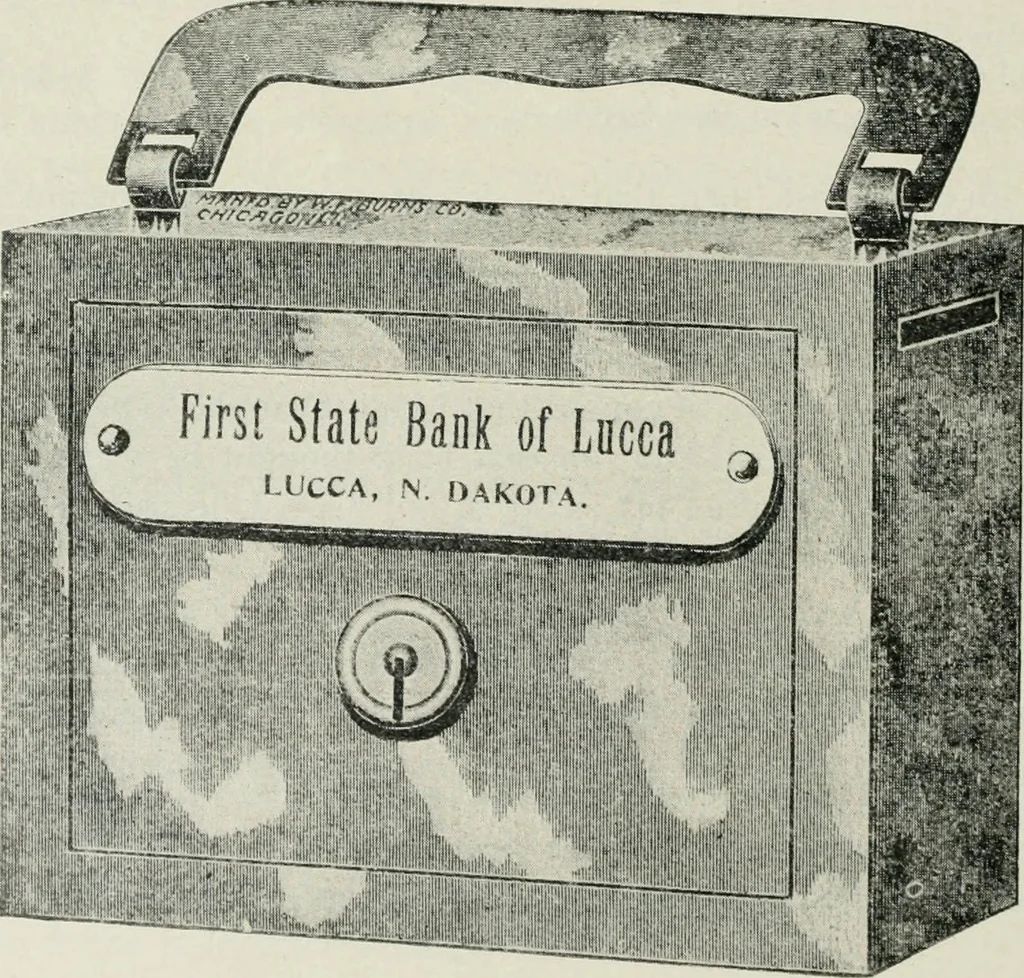 An illustration from Financial advertising, for commercial and savings banks, trust, title insurance, and safe deposit companies, investment houses, 1908, leaf 334