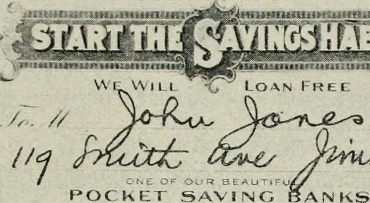 An illustration from Financial advertising, for commercial and savings banks, trust, title insurance, and safe deposit companies, investment houses, 1908, leaf 335
