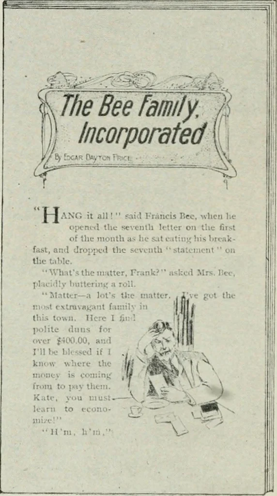 An illustration from Financial advertising, for commercial and savings banks, trust, title insurance, and safe deposit companies, investment houses, 1908, leaf 368
