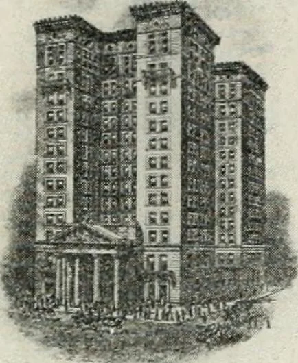 An illustration from Financial advertising, for commercial and savings banks, trust, title insurance, and safe deposit companies, investment houses, 1908, leaf 438