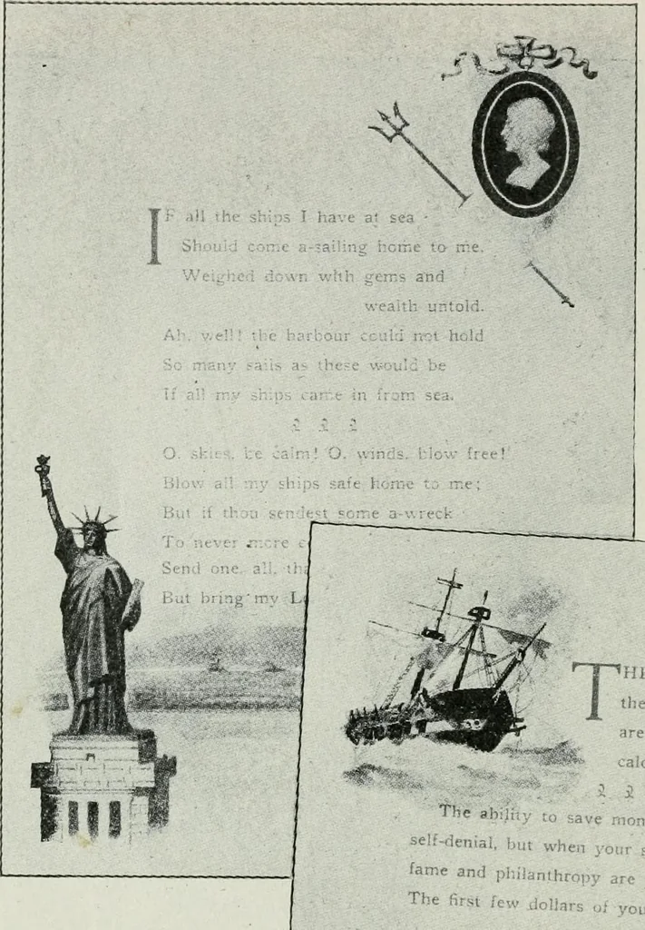 An illustration from Financial advertising, for commercial and savings banks, trust, title insurance, and safe deposit companies, investment houses, 1908, leaf 566