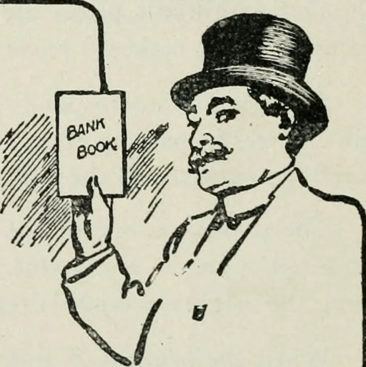 An illustration from Financial advertising, for commercial and savings banks, trust, title insurance, and safe deposit companies, investment houses, 1908, leaf 574