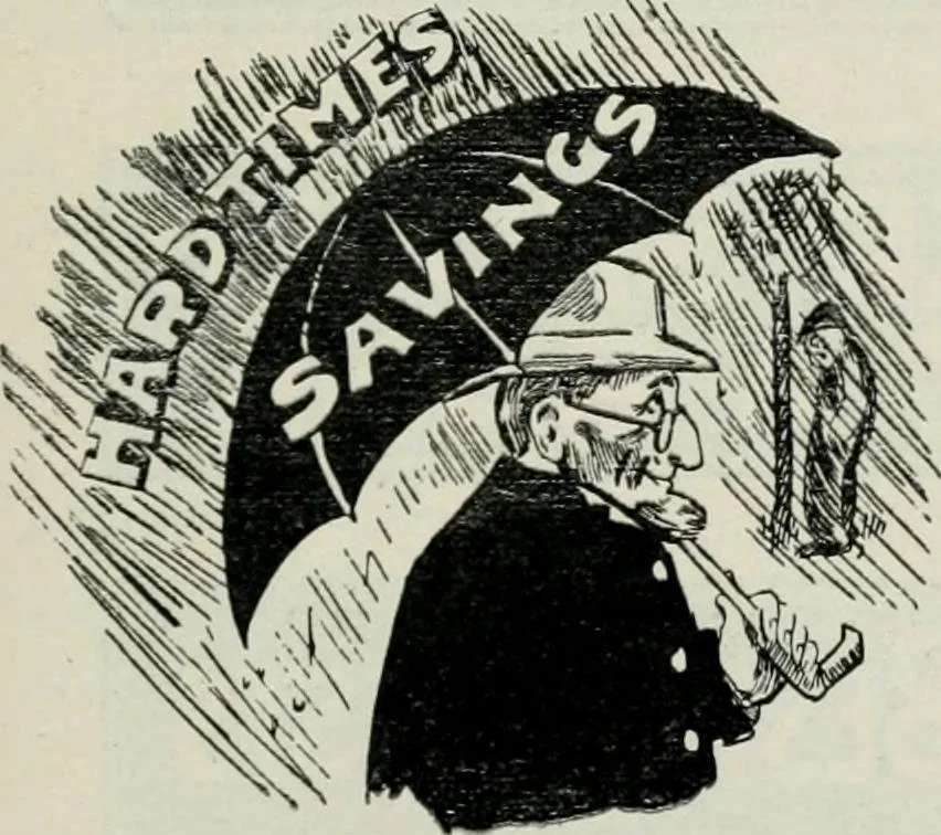 An illustration from Financial advertising, for commercial and savings banks, trust, title insurance, and safe deposit companies, investment houses, 1908, leaf 577